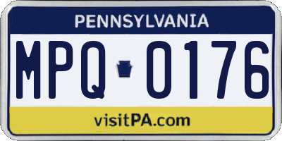 PA license plate MPQ0176
