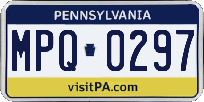 PA license plate MPQ0297