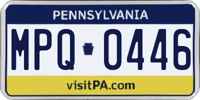 PA license plate MPQ0446