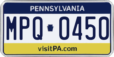 PA license plate MPQ0450