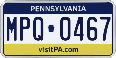 PA license plate MPQ0467