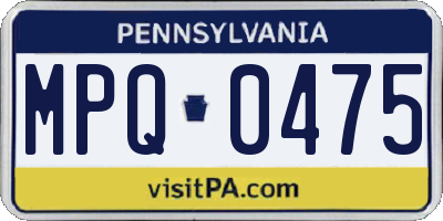PA license plate MPQ0475
