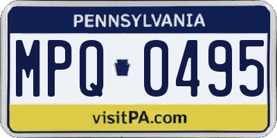 PA license plate MPQ0495