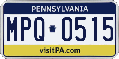 PA license plate MPQ0515