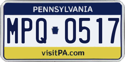 PA license plate MPQ0517