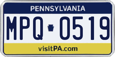 PA license plate MPQ0519