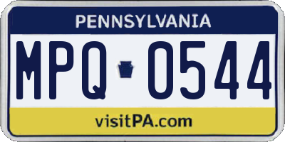 PA license plate MPQ0544