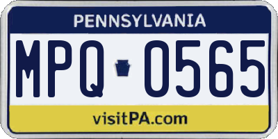 PA license plate MPQ0565