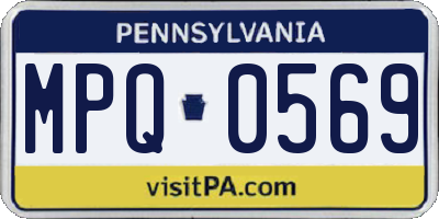 PA license plate MPQ0569