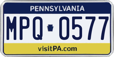 PA license plate MPQ0577