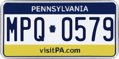 PA license plate MPQ0579