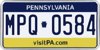 PA license plate MPQ0584