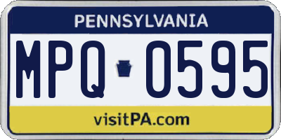 PA license plate MPQ0595