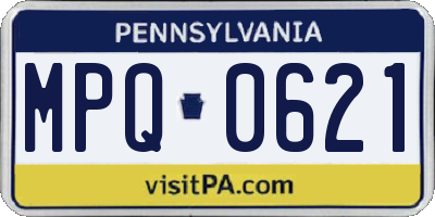 PA license plate MPQ0621
