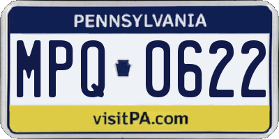PA license plate MPQ0622