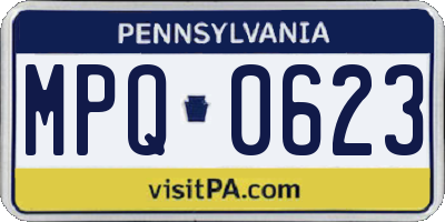 PA license plate MPQ0623