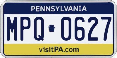 PA license plate MPQ0627