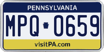 PA license plate MPQ0659