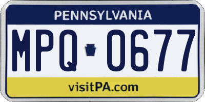 PA license plate MPQ0677