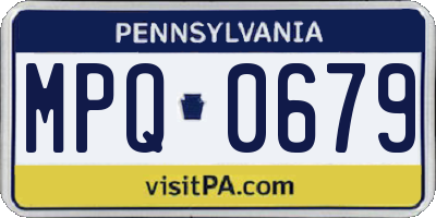 PA license plate MPQ0679
