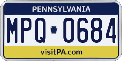 PA license plate MPQ0684