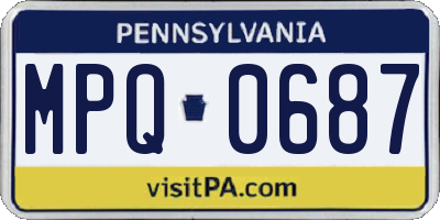 PA license plate MPQ0687