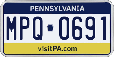PA license plate MPQ0691