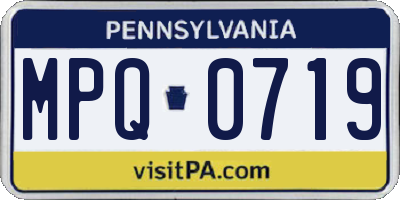 PA license plate MPQ0719