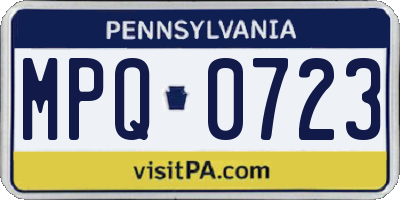 PA license plate MPQ0723