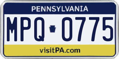 PA license plate MPQ0775