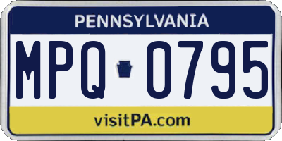 PA license plate MPQ0795