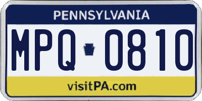 PA license plate MPQ0810