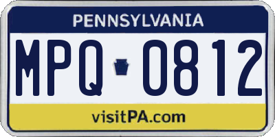 PA license plate MPQ0812