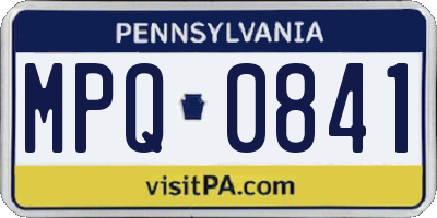 PA license plate MPQ0841