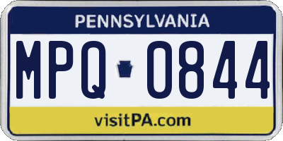 PA license plate MPQ0844