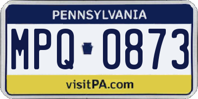 PA license plate MPQ0873