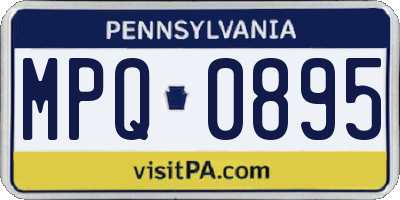 PA license plate MPQ0895