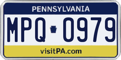 PA license plate MPQ0979