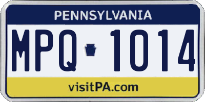 PA license plate MPQ1014