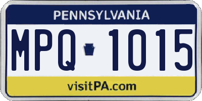 PA license plate MPQ1015