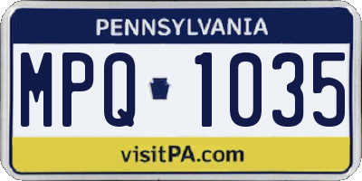 PA license plate MPQ1035