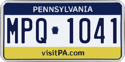 PA license plate MPQ1041
