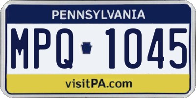 PA license plate MPQ1045