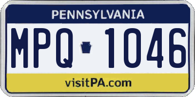 PA license plate MPQ1046