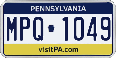 PA license plate MPQ1049