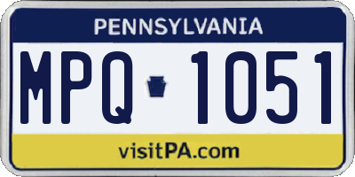 PA license plate MPQ1051