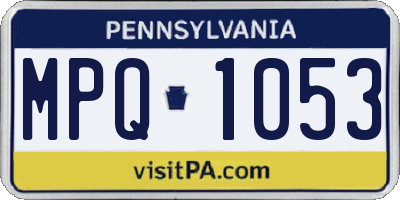 PA license plate MPQ1053