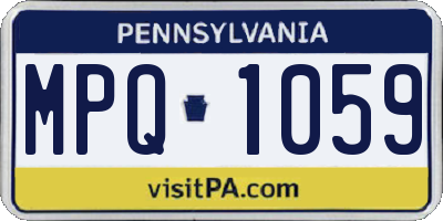 PA license plate MPQ1059