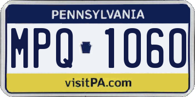 PA license plate MPQ1060