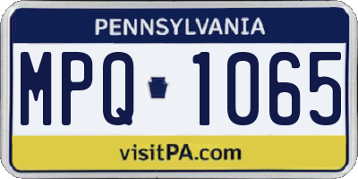 PA license plate MPQ1065